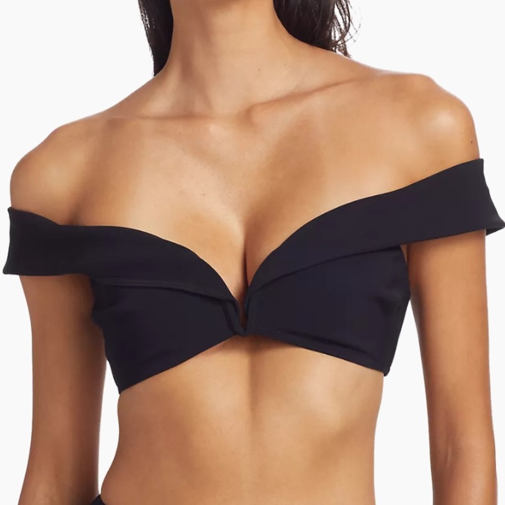 Zimmermann Lexi Off-the-Shoulder Bikini Top NWT Size 0/US Size 0/2